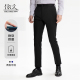 易打理 裤 依文休闲裤 直筒男士 子 黑色抗皱耐磨工作上班修身
