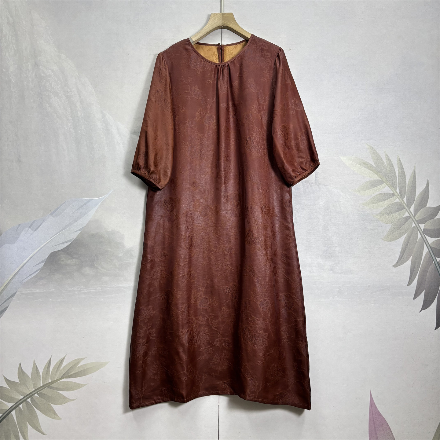 高货~满分桑蚕丝重工提花红云纱真丝连衣裙26新复古宽松系带裙女,女装/女士精品,连衣裙,淘宝优惠券,粉丝福利购,淘宝优惠卷