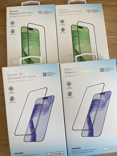 VOKAMO适用苹果17pro钢化膜iPhone17手机保护膜17pro Max 钻石膜18pro Max高透光膜18pro手机贴膜