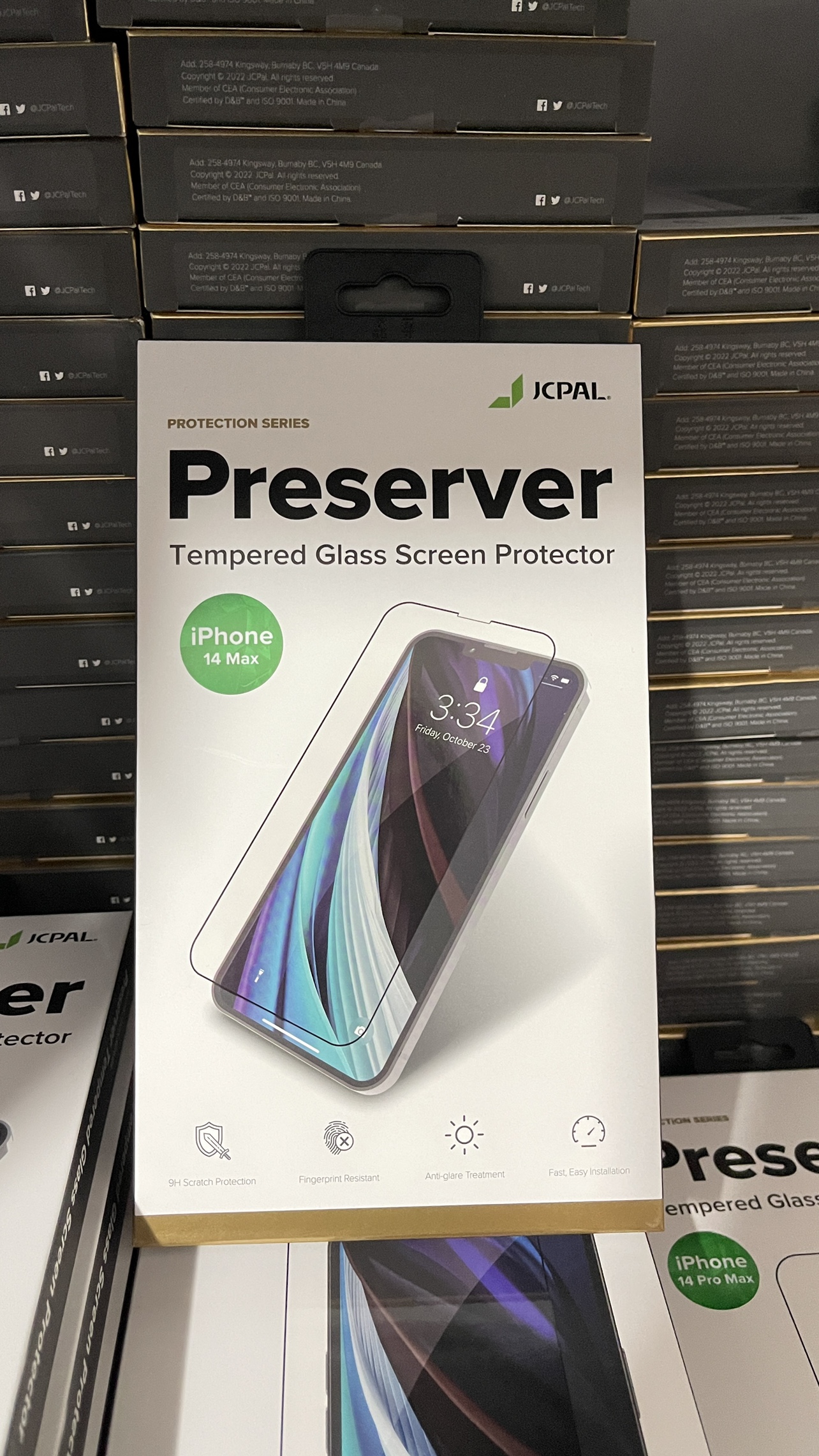 Jcpal适用于苹果iPhone14钢化贴膜14pro防偷窥14pro max二次强化膜