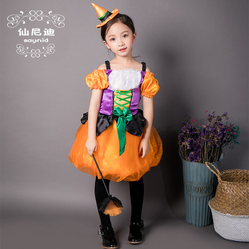 万圣节南瓜裙子角色扮演服装