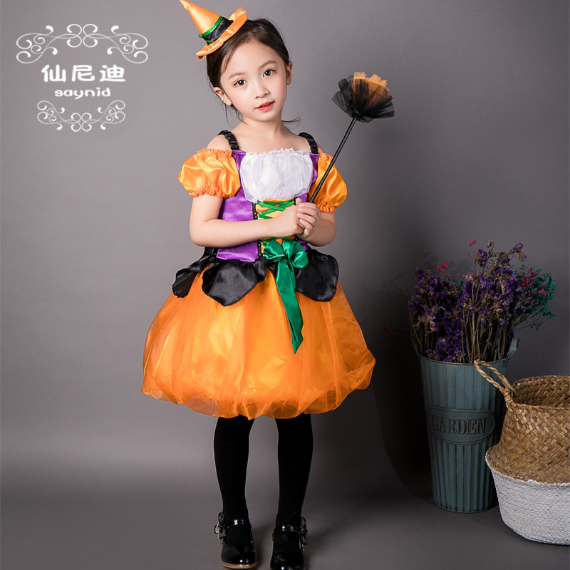 Girls’ Vampire Witch Halloween Costume Dress