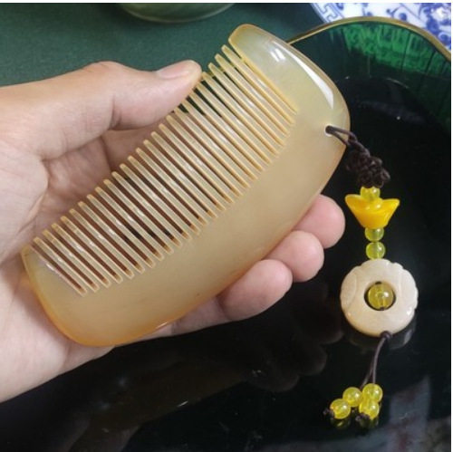 厂家批发黄牛角梳牦牛角梳水牛角梳加厚胖胖梳包包梳口袋梳防