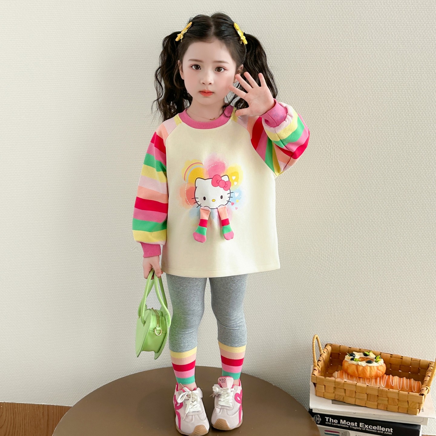 女童春季套装2026新款女宝宝春秋时髦儿童卡通卫衣打底裤两件套,童装/婴儿装/亲子装,套装,淘宝优惠券,粉丝福利购,淘宝优惠卷