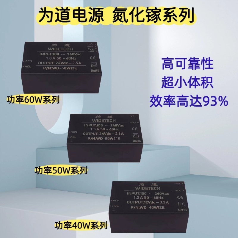 12V5A 220V转 24V 为道 ACDC电源 隔离模块电源稳压输出氮化镓60W
