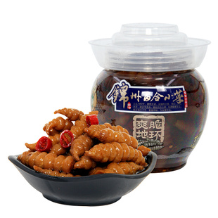 东北锦州特产正宗百合牌小菜 坛装罐装 爽脆地环 下饭酱咸菜450g
