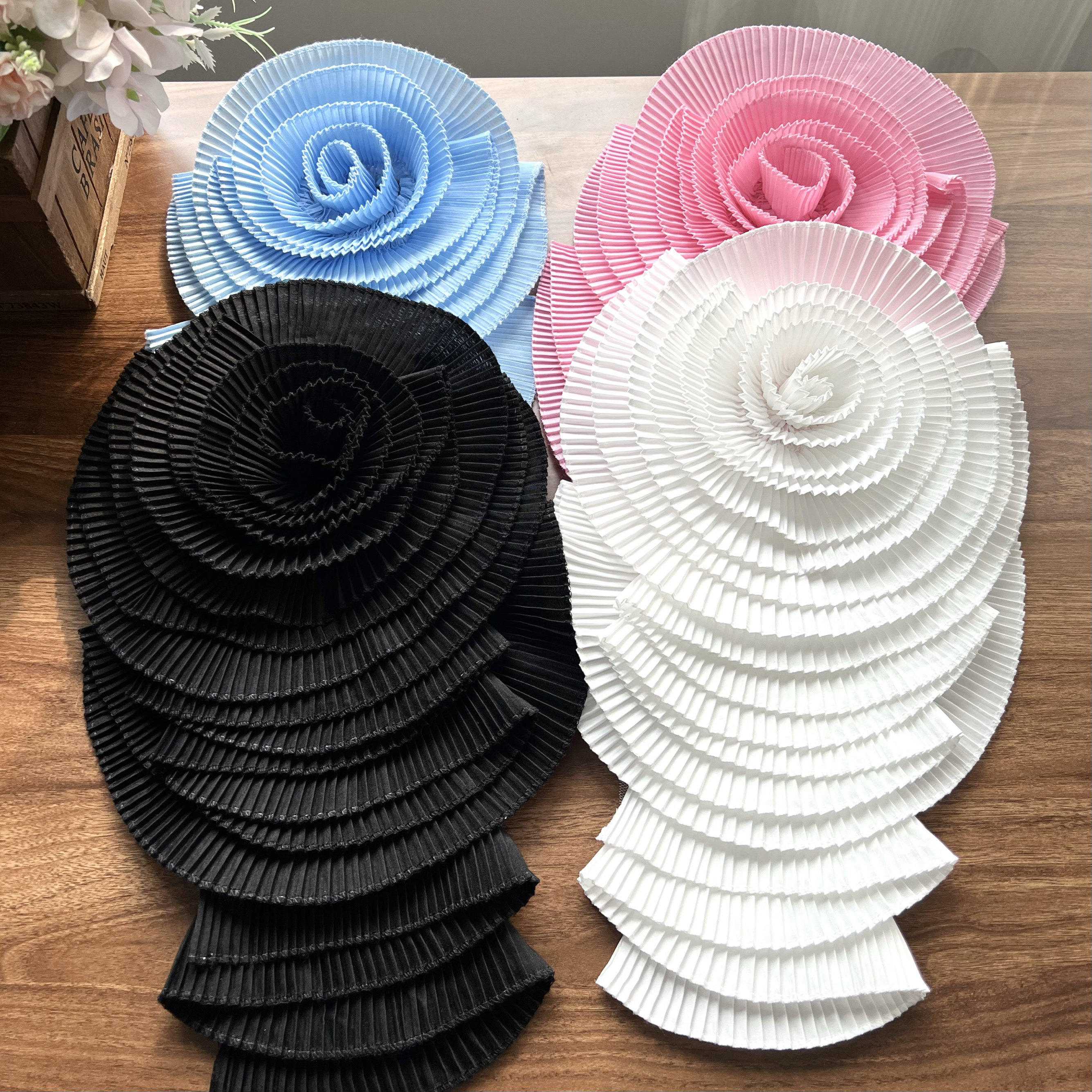 新款气质肩花领花夸张大花朵褶皱花朵布贴压褶工艺花diy服装辅料,居家布艺,花边,淘宝优惠券,粉丝福利购,淘宝优惠卷