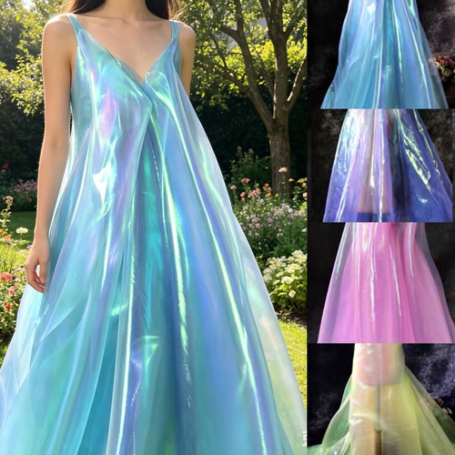 幻彩纱渐变色服装设计师风布料