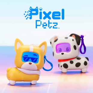 MGA Petz像素萌宠斑点狗柯基数字电子宠物狗互动游戏机玩具 Pixel