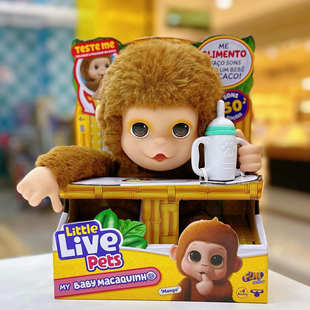 monkey猴宝宝互动发声安抚毛绒玩偶儿童玩具 pets Little live