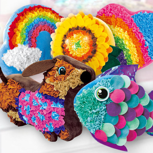 出口美国儿童手工diy戳戳乐抱枕