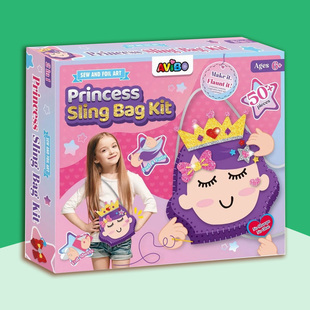 Kit儿童手工创意不织布毛毡包DIY材料包玩具 Bag Princess Sling