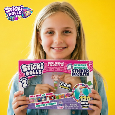 美国正品Sticki rolls女孩时尚贴纸手链手环手工diy儿童礼物玩具