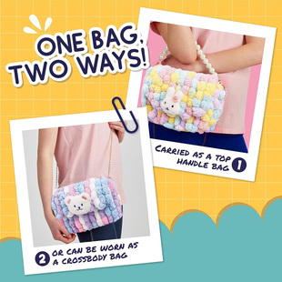 craft Bag diy儿童手工编织包包材料包女孩礼物玩具 Pom 出口Pom