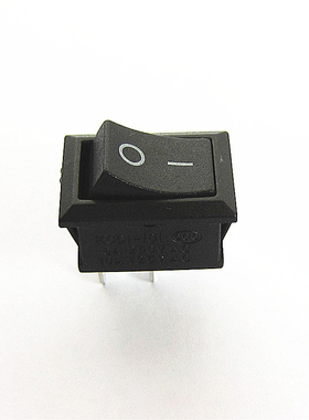 黑色船型开关 2档2脚 KCD1-101-2P 开孔15*21MM 6A250VAC翘板开关