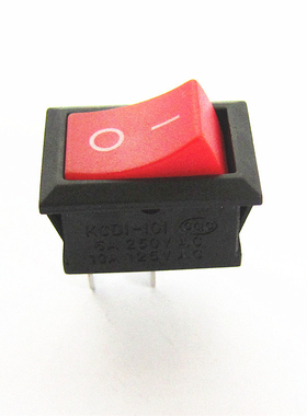 红色船型开关 2档2脚 KCD1-101-2P 开孔15*21MM 6A250VAC翘板开关