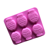 耐高温易清洗 6连小鱼硅胶模具 手工皂果冻冰模型 可重复用