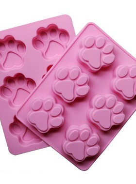 6连猫爪模具 手工皂diy模具 硅胶模具