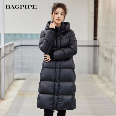 风笛2024新款90羽绒服中长款