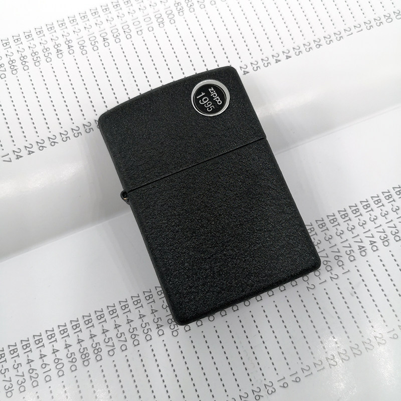 ZIPPO煤油打火机原装经典款236黑裂漆黑磨砂定制刻字刻图