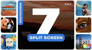 5组FCPX Final 分屏 Pro 7分屏预设 Cut