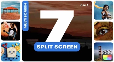 Final Cut Pro 分屏 5组FCPX-7分屏预设