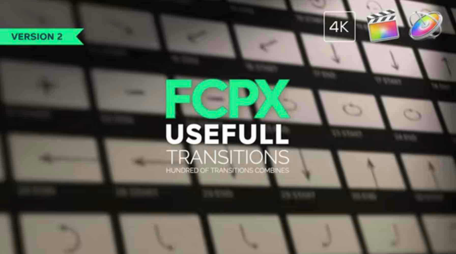 FCPX转场预设4K无缝转场，不同风格和使用场景有不同效果介意勿拍