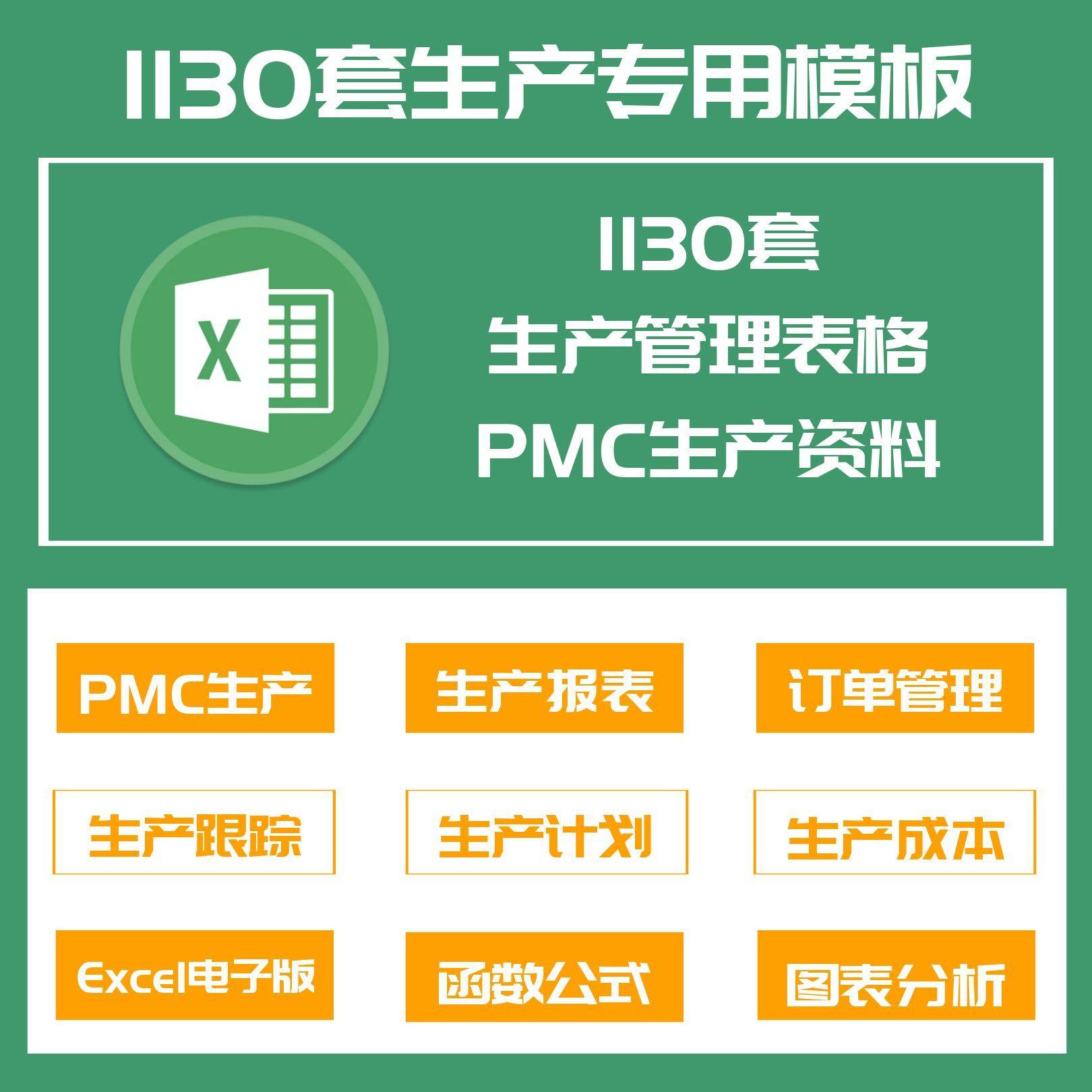 生产管理Excel表格PMC生产计划与物料控制资料订单管理进度跟踪