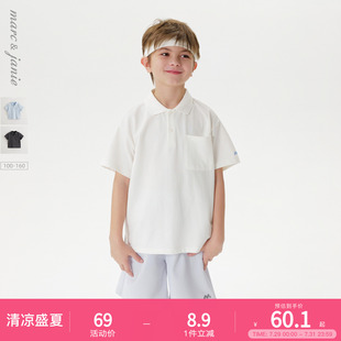 凉感快干 polo衫 马克珍妮男童运动短袖 550561 儿童T恤夏装 新款