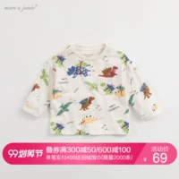 Mark Jenny Autumn Children Wear Children Children Cotton Cotton Áo thun dài tay cho bé Top 93002 - Áo thun váy trẻ em 10 tuổi