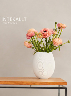 北欧ArchitectMade白色水滴flow花瓶客厅餐桌现代陶瓷桌面花瓶