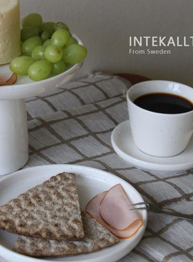 北欧瑞典Ernst香草咖啡杯碟甜品盘高脚盘陶瓷马克杯茶杯精致生活