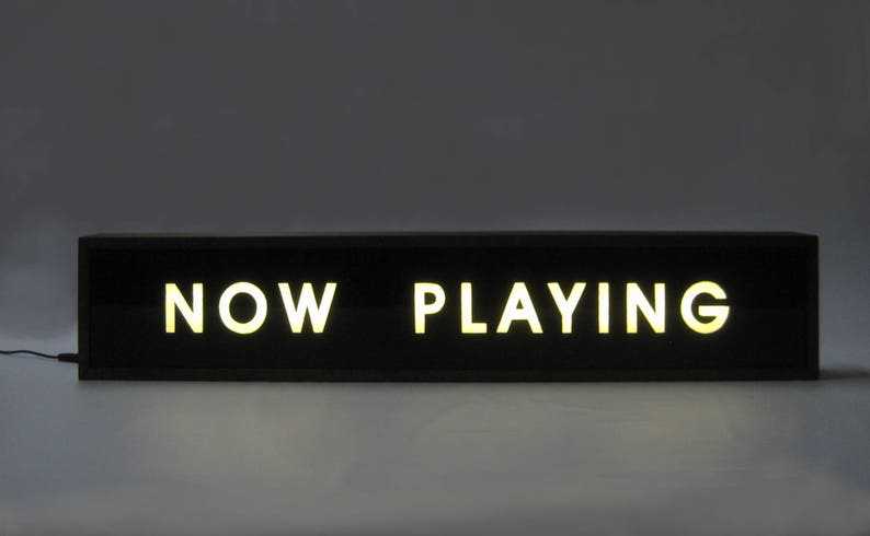 专业灯箱灯牌led灯制作 超大长方形广告牌夜灯NOW PLAYING