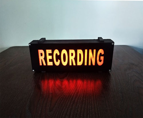 外贸爆款 RECORDING创意照明黑色实木灯箱 led灯家居装饰夜气氛灯