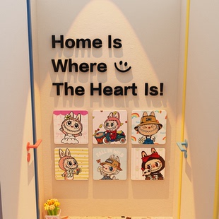 欢迎回家电梯间厅入户门口贴纸画拉布墙面装饰布置仪式高级感场景