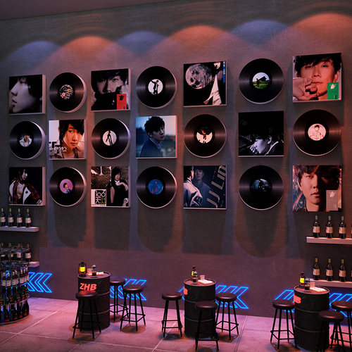 林俊杰黑胶唱片专辑房间贴壁画墙面装饰工业清酒吧馆海报场景布置