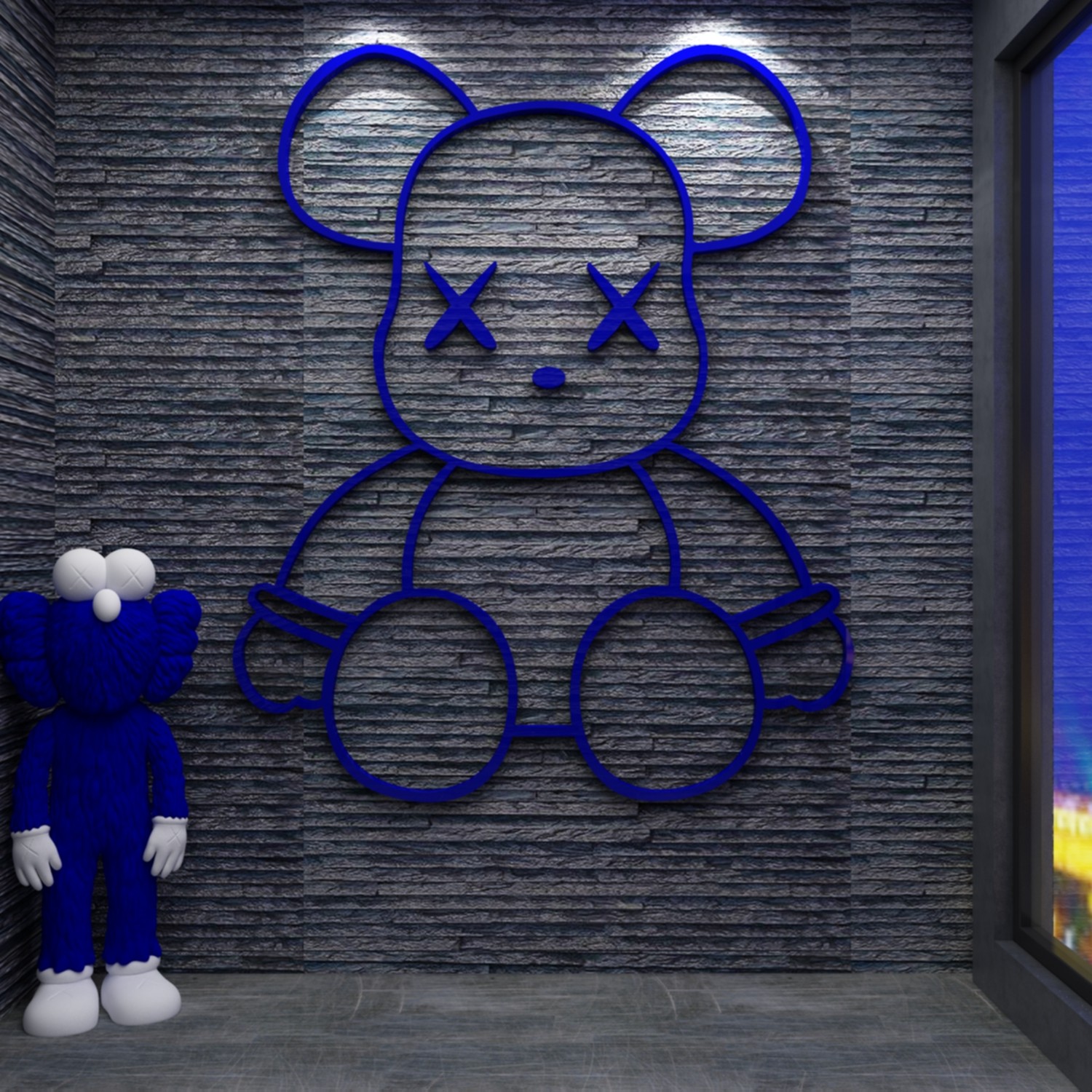 网红打卡公仔拍照区直播间布置装饰酒吧创意背场景墙面工业风摆件,家居饰品,软装墙贴,淘宝优惠券,粉丝福利购,淘宝优惠卷