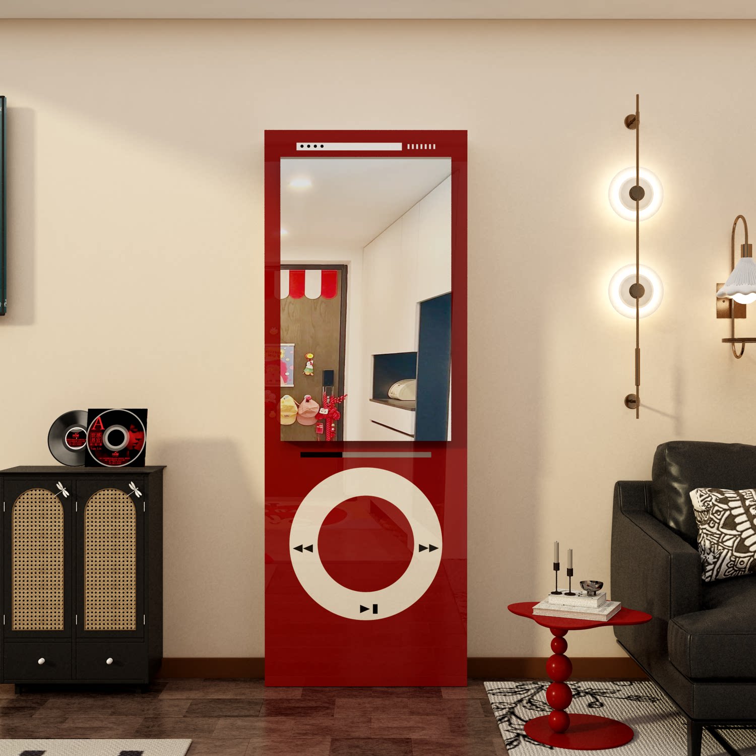 电视机背景适合大白墙装饰画挂件2025新款客厅沙发镜子改造贴自粘