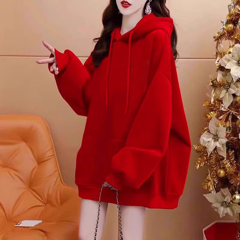 定制300斤特大码女装秋冬350宽松过年本命年红色中长卫衣250胖MM,女装/女士精品,大码内搭,淘宝优惠券,粉丝福利购,淘宝优惠卷