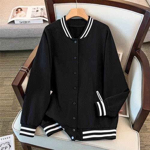 350斤特大码女装秋冬棒球服外套