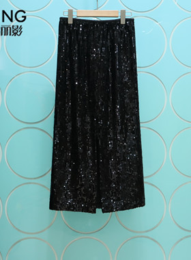 YSING衣香丽影专柜正品2025冬季新款时尚亮片半身长裙YQZ31312117