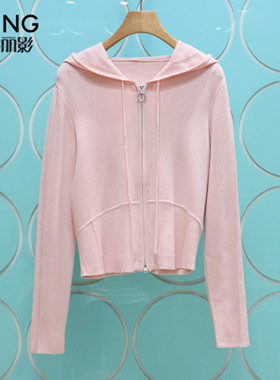 YSING衣香丽影专柜正品2025秋季新款拉链连帽羊毛衫YKS13309305