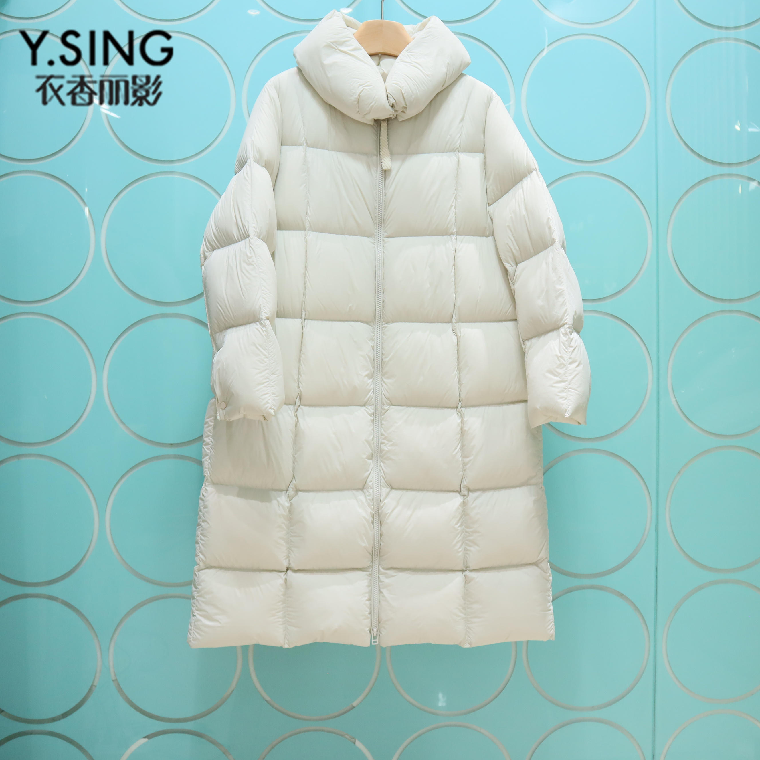 YSING衣香丽影专柜正品2025冬季新款挡风高领长款羽绒服141117503