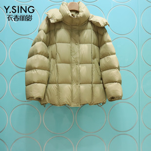 YSING衣香丽影专柜正品2025冬季新款连帽羽绒服外套女141127307
