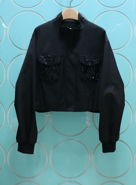 MRER莫乂义 专柜正品春季新款通勤百搭时尚亮片短外套R5C31862