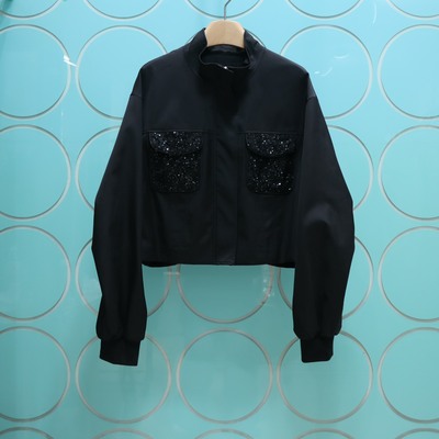 MRER莫乂义 专柜正品春季新款通勤百搭时尚亮片短外套R5C31862