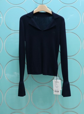 MRER莫乂义 专柜正品春季新款修身长袖套头翻领羊毛衫女R5C52024