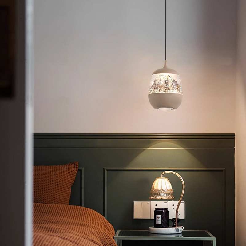 意式极简床头可升降触摸艺术雪山小吊灯吧台设计师卧室餐厅氛围灯