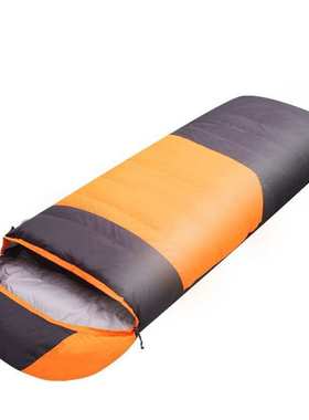 羽绒睡袋成人户外单人冬季加厚鸭绒保暖室内便携式野营睡袋2500克