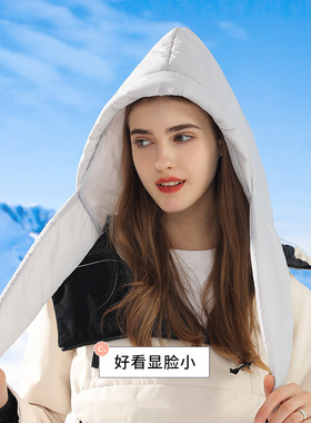 冬季保暖羽绒帽女士防风御寒加厚